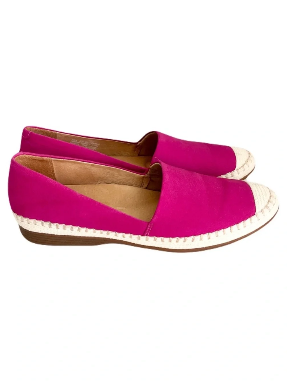 Dansko Raspberry Fuchsia Pink Nubuck Leather ‘Lesley’ Espadrille Flats, Size 39